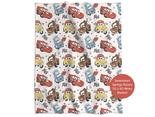 Sweetheart Springs Racers  Minky Throw Blanket *PREORDER*