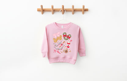 Tis the Pinkmas Season - Kids Fleece Sweatshirt