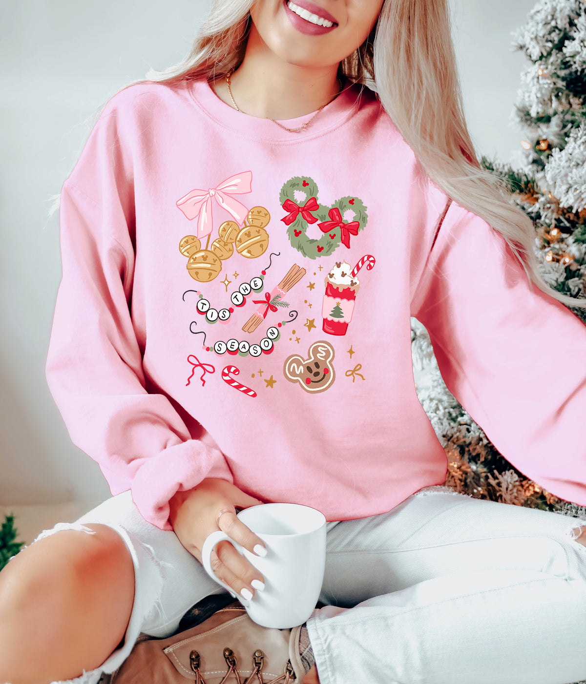 Tis the Pinkmas Season - Adult Fleece Sweatshirt