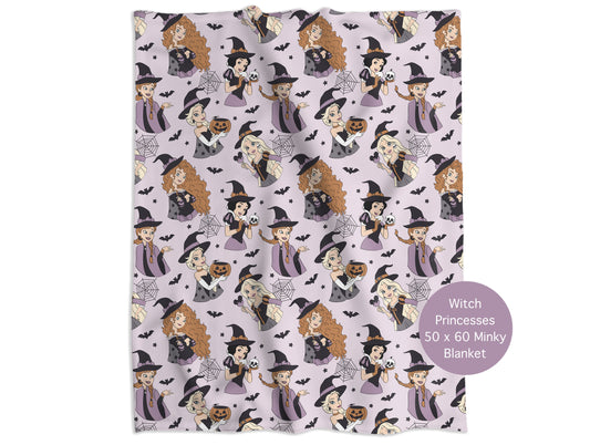 Witch Princesses Minky Throw Blanket *PREORDER*